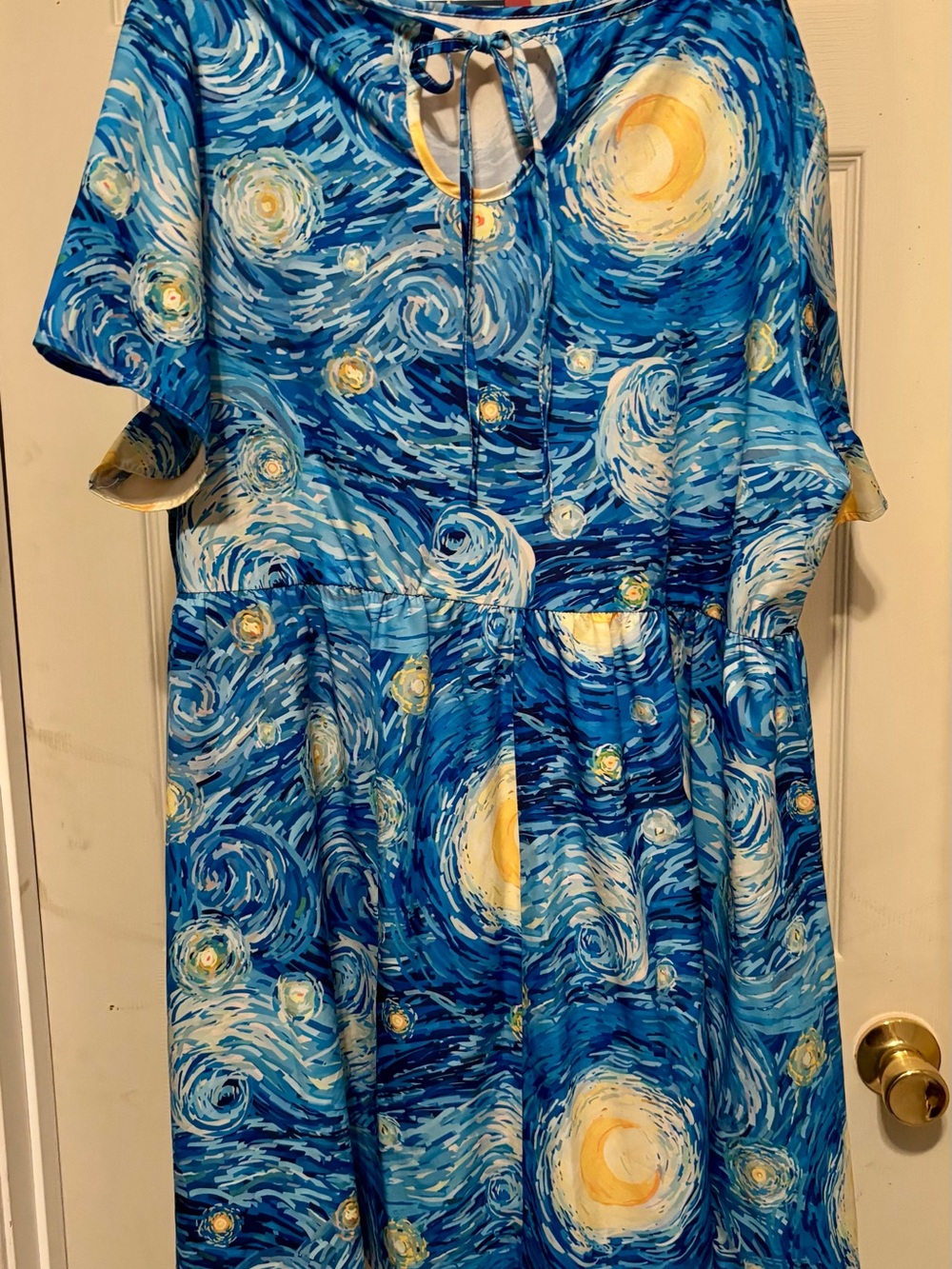 SHEIN Blue & Yellow Starry Night Women’s Dress